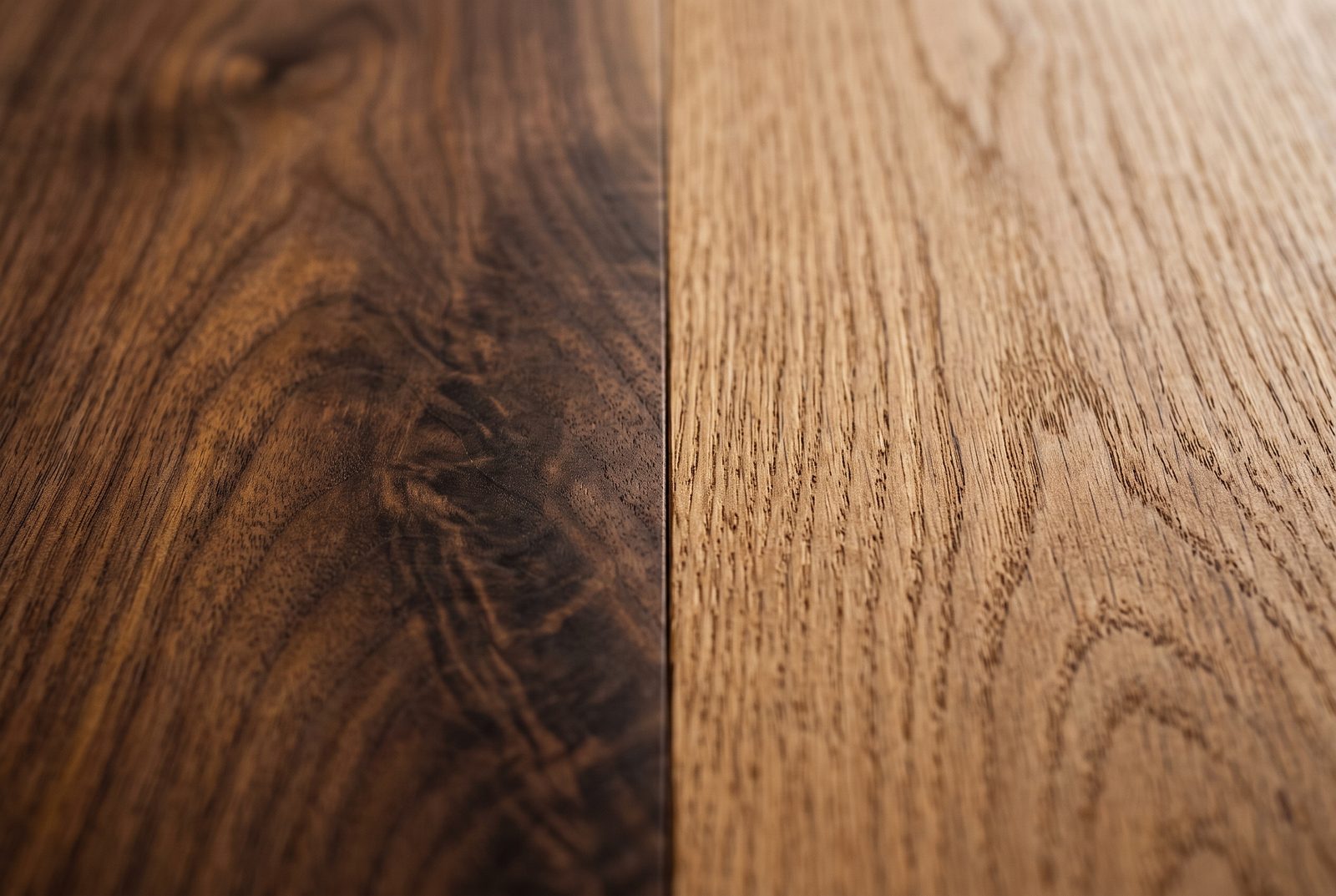 Walnut and oak wood grain — materials used by MS Carpentry, Drogheda, Co. Louth